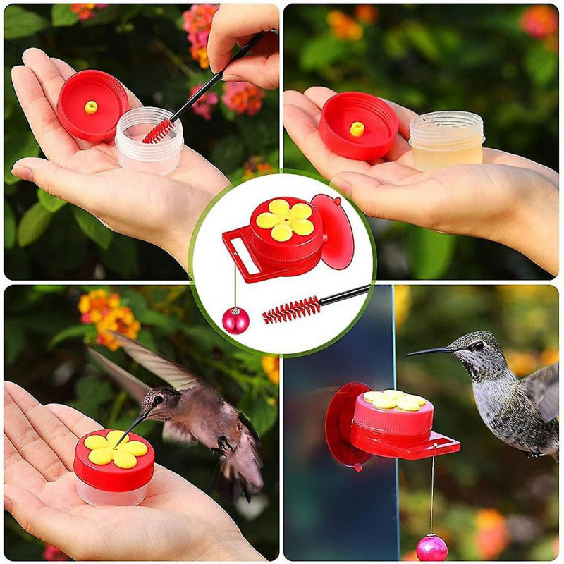 Pack Of 2 Suction Cup Garden Accessories Pet Supplies Birds Feeding