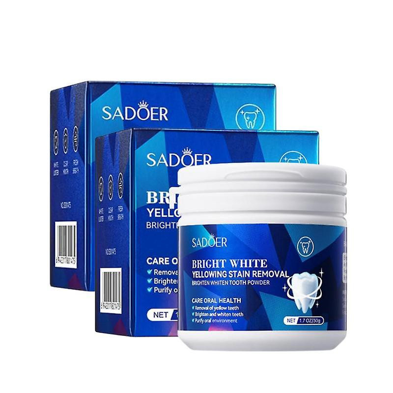 2X Dents Blanchiment Poudre Blanchissant Améliorer Plaque Dentaire Satin Élimination Protéger Gencive Hygiène [...]