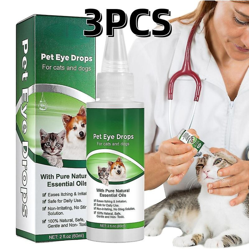 3pcs Pet Eye Solution Collyre Gouttes Essence De Nettoyage Pour Chiens, Chats, Chiots, Chatons Tear Stain Remover [...]