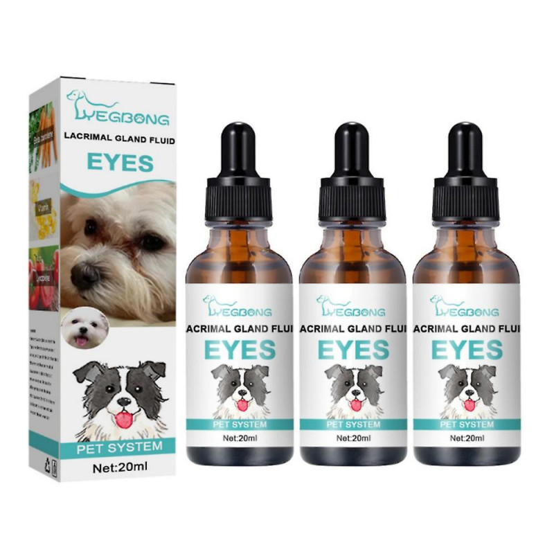 3pcs détachant de larmes nettoyage sûr et facile pour les gouttes de chiens et de chats
