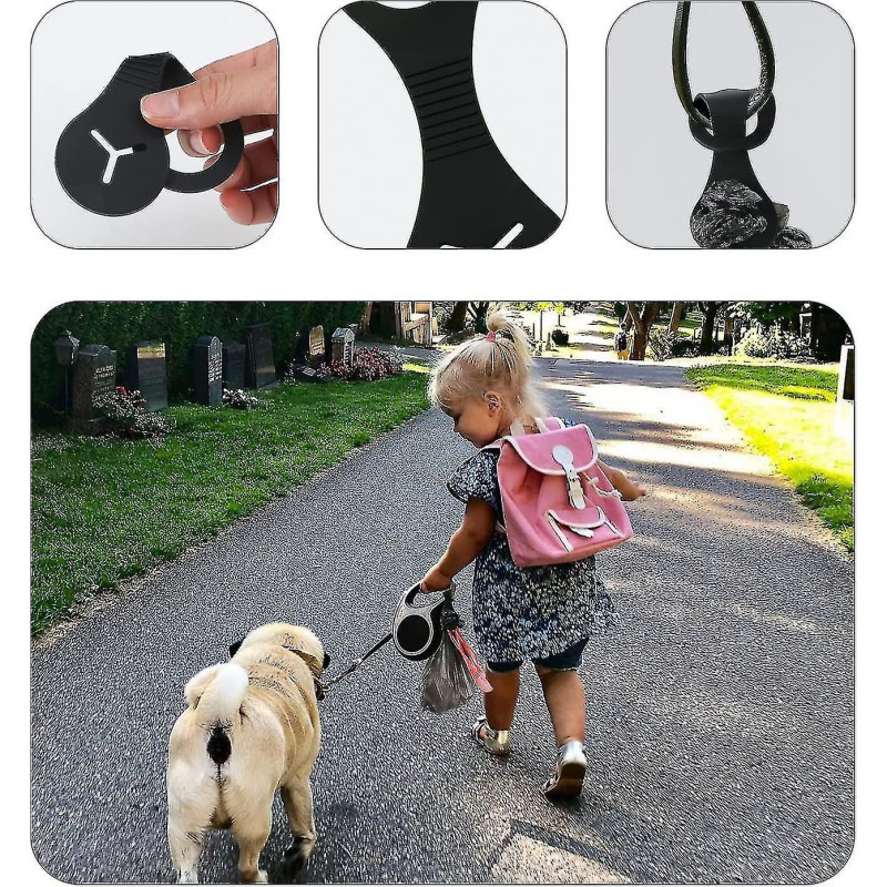 4pcs Dog Poop Bag Holder, Dog Leash Waste Bag Holder Silicone Dog Poop Bag Dispenser For Dog Walking Bike [...]