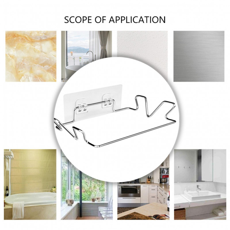 1 Set Trash Bag Holder Punch-free Wall-mounted Stainless Steel Cupboard Cabinet Door Hanging Garbage Bag Holder [...]