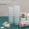 QingHai 7Pcs Weekly Pill Organizer Case Stackable Travel 7 Day Pill Box Clear Transparent Supplements Fish Oil [...]