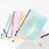 Qinhai 5pcs/set File Bag Zipper Closure Waterproof Pvc Multipurpose Tear Resistant Document Pouch Household Supplies