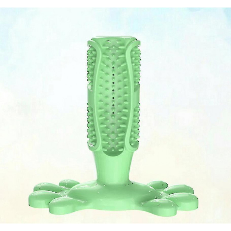 Pet Dog Chewing Clean Antibacterial Toothbrush Stick (vert)