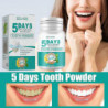 Advanced 5-day Teeth Whitening Powder Removes Smoke Stains, Dirt, And Freshens Oral Hygiene,deep Cleansing Toothpaste