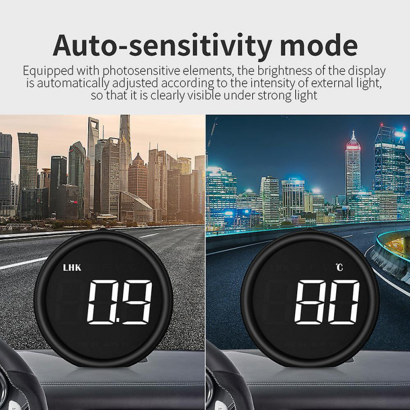 B1 OBD2 HUD Head Up Display Speedometer Fuel Consumption Voltage Water Temperature with 5 Kinds Alarm Function HD [...]