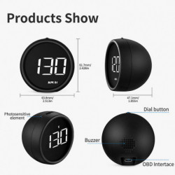 B1 OBD2 HUD Head Up Display Speedometer Fuel Consumption Voltage Water Temperature with 5 Kinds Alarm Function HD [...]