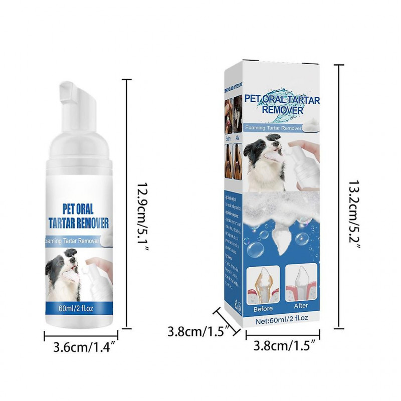 Dog Tartar Remover Foam Eliminate Bad Breath Plaques Natural Material 2oz