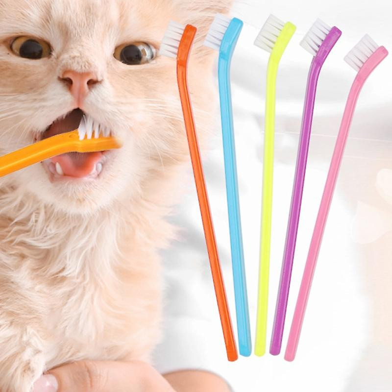 HISTOTREE Dog Cat Toothbrush Plastic+Nylon Pet Oral Care Teeth Cleaning Tool (BPA-Free, No FDA Certi