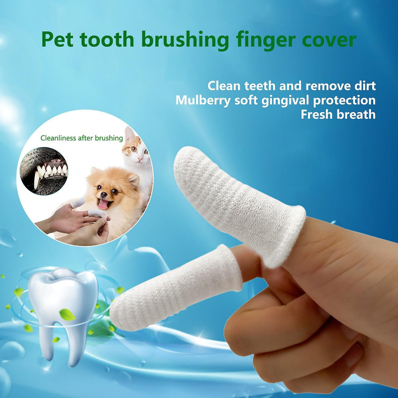 Pet Tooth Brushing Finger Cover Dog Tooth Oral Cleaning Tool Finger Toothbrush Care Products