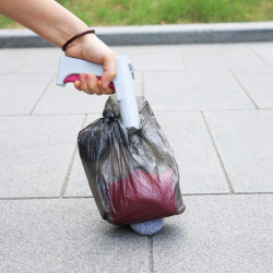 Pet Litter Shovel 2 In 1 Design Dung Cleaning Portable Handle Jaw Pooper Scooper For Outdoor Qinhai