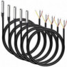 5pcs Waterproof Ds18b20 Temperature Sensor, Digital Temperature Thermal Cable Temperature (-55- +1