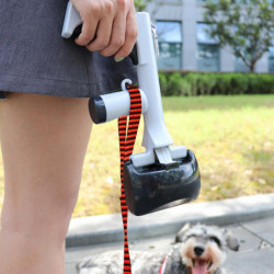 Pet Litter Shovel 2 In 1 Design Dung Cleaning Portable Handle Jaw Pooper Scooper For Outdoor Qinhai