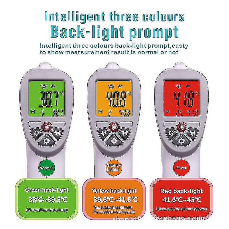 Pet Thermometer, Animal Cat Dog Cattle Sheep Pig Rabbit Infrared Non-contact Pet Thermometer, Animal Cat Dog Cattle Sheep Pig Rabbit Infrared Non-contact