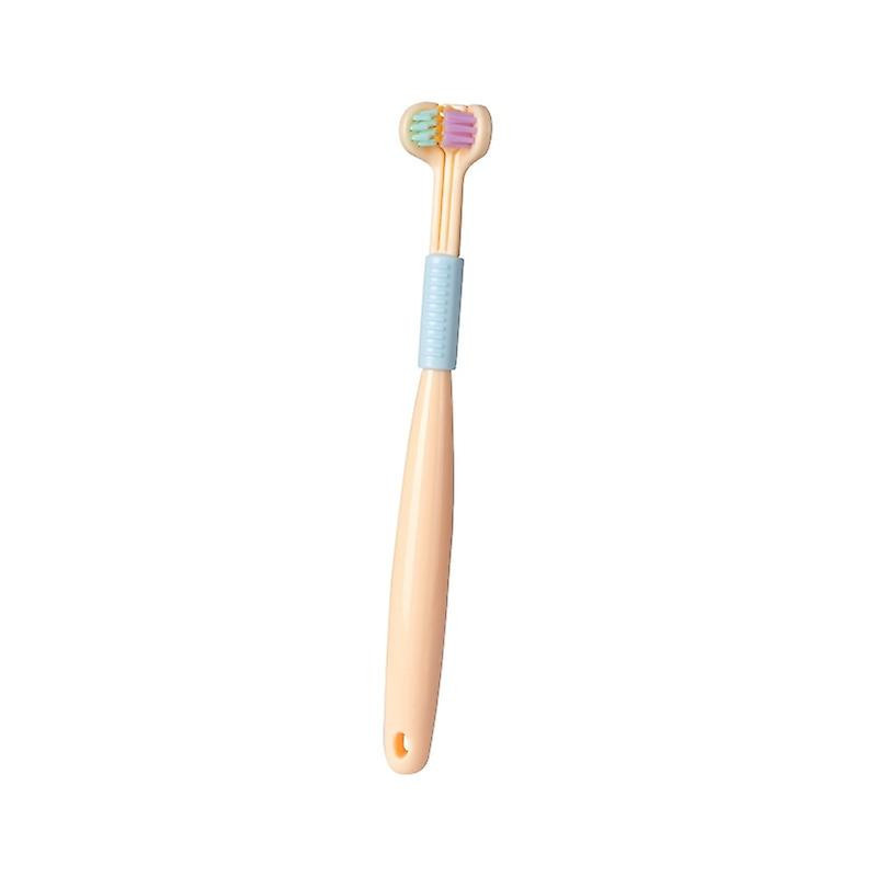 YALINA Brosse à dents trois faces A22 Kids Jaune YALINA Brosse à dents trois faces A22 Kids Jaune