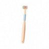 YALINA Brosse à dents trois faces A22 Kids Jaune YALINA Brosse à dents trois faces A22 Kids Jaune