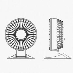 F2 Desktop Mini Fan, Colour: White Without Battery White Without Battery
