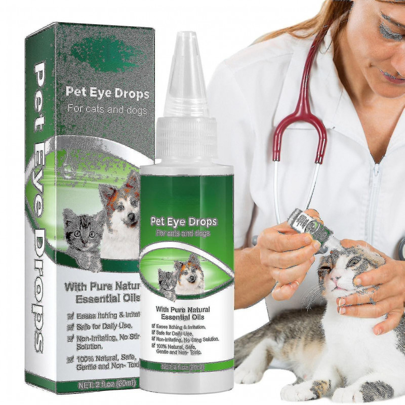 Gouttes ophtalmiques de conjonctivite de chat de chien, gonflement rouge lacrymal anti-inflammatoire bactéricide [...]