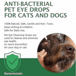 Gouttes ophtalmiques de conjonctivite de chat de chien, gonflement rouge lacrymal anti-inflammatoire bactéricide [...]
