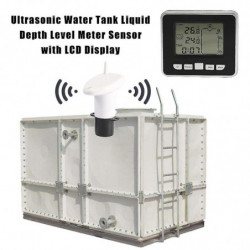 Ultrasonic Water Tank Liquid Depth Level Meter Sensor with LCD Display