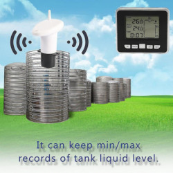Ultrasonic Water Tank Liquid Depth Level Meter Sensor with LCD Display