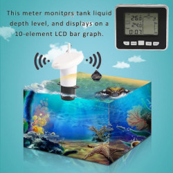 Ultrasonic Water Tank Liquid Depth Level Meter Sensor with LCD Display