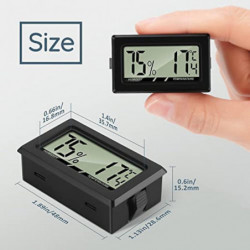 Mini Lcd Digital Thermometer Hygrometer Temperature Humidity Tester For Fridge Aquarium