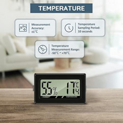 Mini Lcd Digital Thermometer Hygrometer Temperature Humidity Tester For Fridge Aquarium