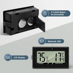 Mini Lcd Digital Thermometer Hygrometer Temperature Humidity Tester For Fridge Aquarium
