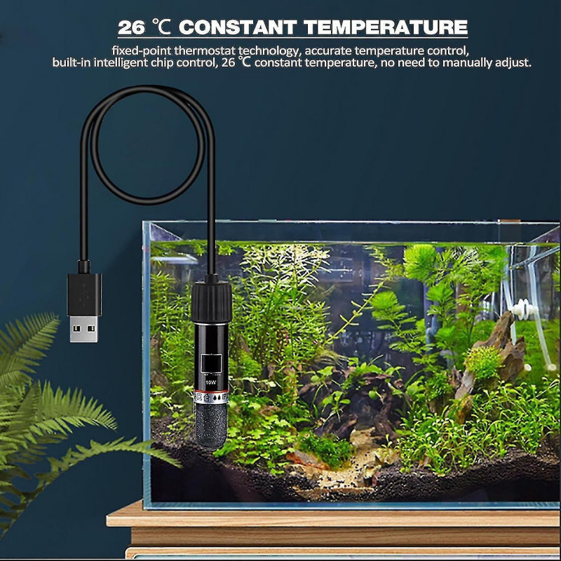 Mini chauffe-aquarium | Thermostat 10w Tige rechargeable USB pour le chauffage | Outil de chauffage peu encombrant [...]