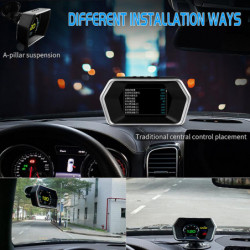 Lcd Display Obd Gps Auto Hud Monitor Projector For Vehicles With Suction Cup