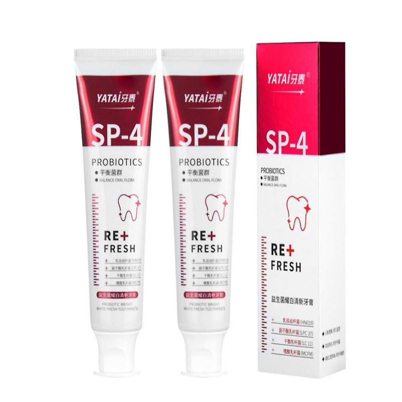 2pcs Sp-4 Probiotique Éclaircissant Dentifrice Blanchissant Fraîche Souffle Enlèvement et Soins Dentaires