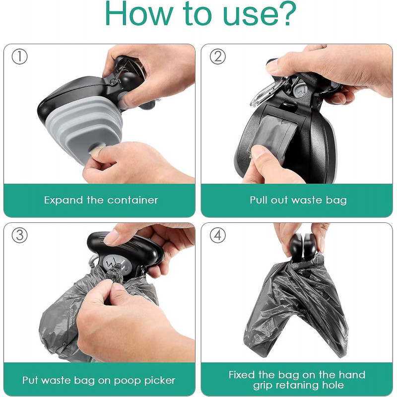 Dog Poop Scooper, Portable Pet Toilet Waste Pickup With Bag Dispense, Sanitary Waste Pick Up For Dog And Cat, [...]