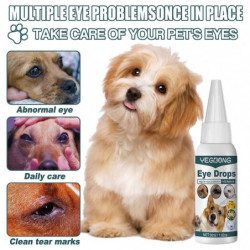 Gouttes oculaires pour animaux de compagnie pour chats, chiens, maison, chien, douche oculaire, tache de larmes, [...]