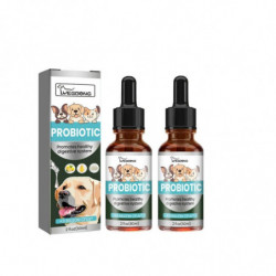 Gouttes probiotiques pour animaux de compagnie,Supplément de soutien digestif et immunitaire pour chiens et [...]