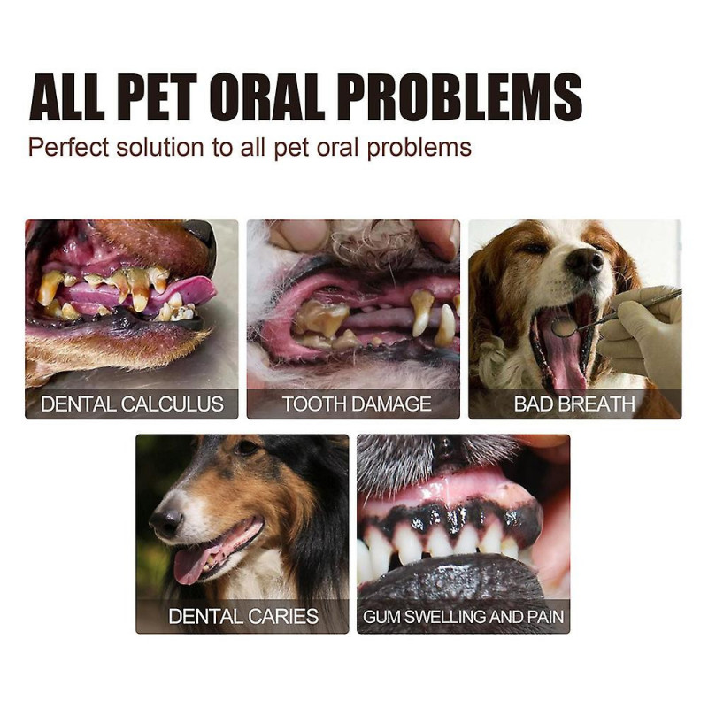 3pcs Teeth Cleaning Spray For Dogs & Cats Pet Oral Clean Tartar Plaque Removal