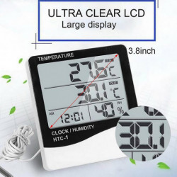 Temperature Gauge Easy to Control Multifunction White Incubators Reptile Temperature Meter for Offic-ZZY