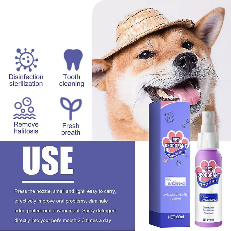 Pet Breath Spray Cats Dogs Fresh Breath Kitten Puppy Deodorant Prevent Calculus Odor Removal Odorless Oral Cleanse [...]