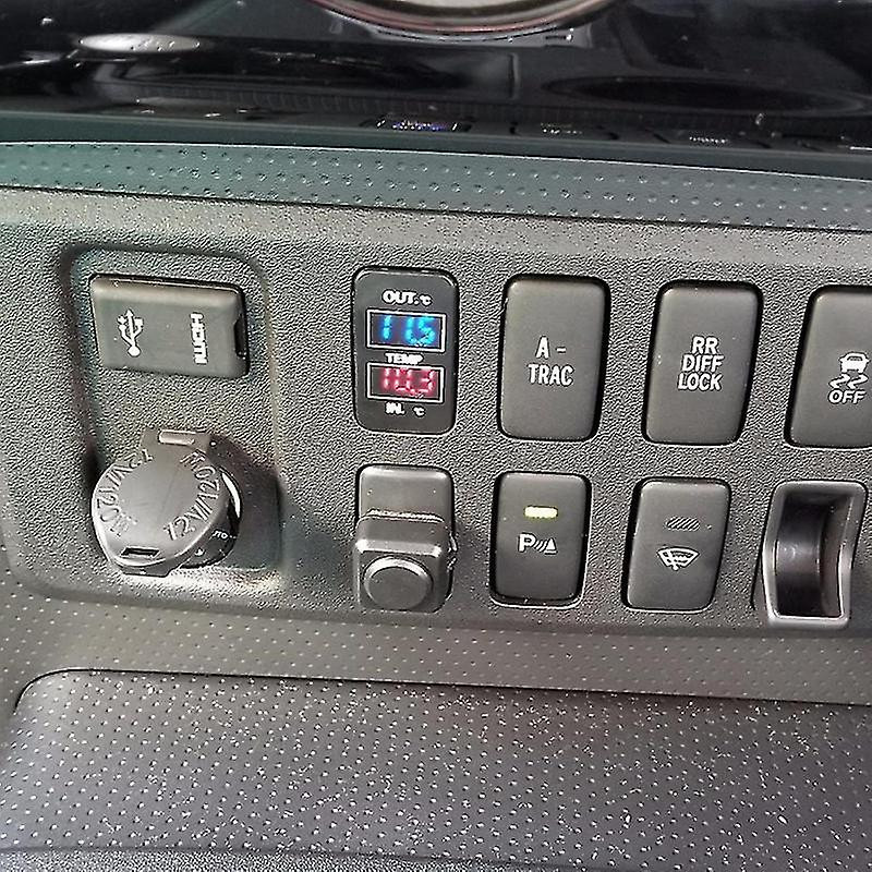 Dual Temperature Display Inside And Outside The Car Dual Temperature Sensor For Toyota Corolla Reiz Prado Prius
