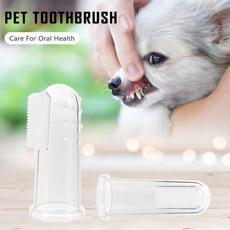 1pcs Pet Cat Dog Toothbrush Soft Finger Brush Dog Plus Bad Breath Dental Care Tartar Dog Cat Teeth Care Pet Supplies