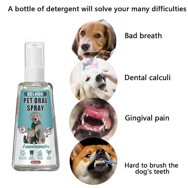30ml Dog Mouth Odor Removers Breath Freshener Cleaning Teeth Care Tartar Removal Spray High Efficiency [...]
