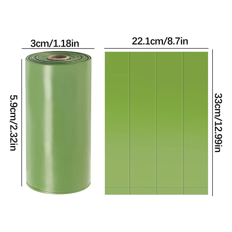 Biodegradation Poop Pickup BagsPet Poop BagsEnvironmental Corn StarchDouble LayerOdor Waste Bags GAO2468