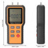 Digital Manometer LCD Display Switchable 12 Pressure Units Adjustable Indoor Temperature Measurement Tool Pipes