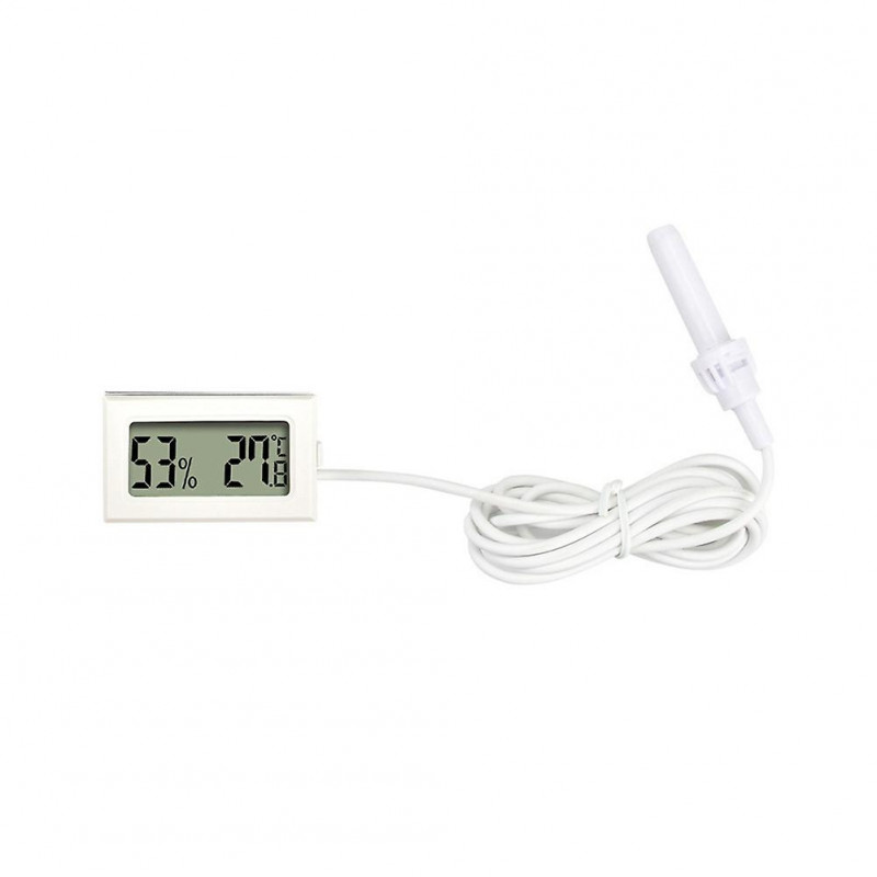 1 Dc1.5V Embedded Electronic Digital Display Pet Box Fahrenheit Hygrometer with 1.5 Meter Probe -50