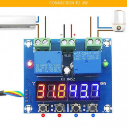 XH-M452 Humidity LED Digital Thermostat Hygrostat DC 12V Household Temperature Humidity Controller