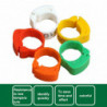 100Pcs Chicken Ring Adjustable Buckle Design Easy-assembled Foot Ring for Marking