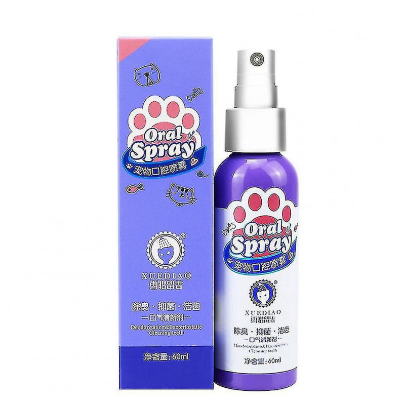 Pet Spray Dog Oral Care Bad Breath Teeth Cleaning Breath Freshener Plaque Removing_h