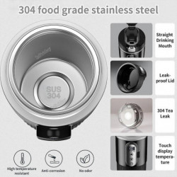 Tasse chauffante de voiture 12V / 24V Affichage LCD numérique Bouilloire électrique Contrôle intelligent de la [...]