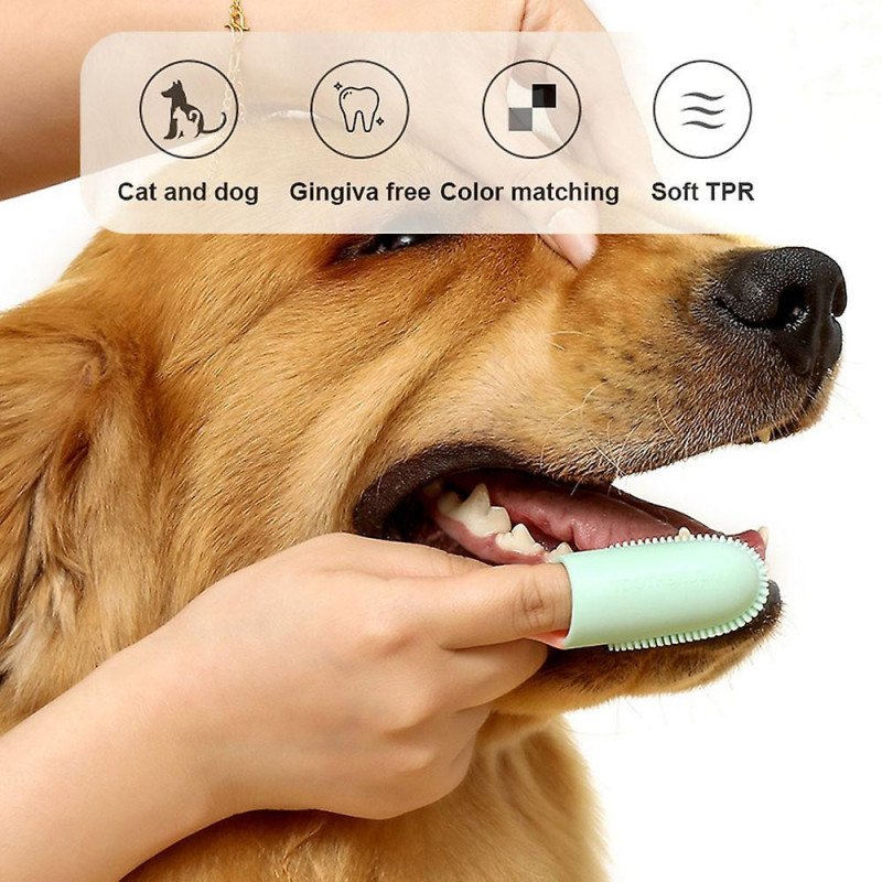Handheld Finger Pet Toothbrush Anti-inflammatory Refreshing Oral Brush For Pet Dog Cat
